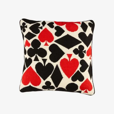 Heal's Jonathan Adler Full Deck Needlepoint Cushion