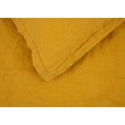 Heal's Heal's Washed Linen Mustard Duvet Cover Super King - Heal's UK Bedroom Furniture