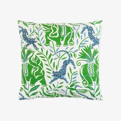Heal's Christopher Farr La Jungle Cushion Green 43 x 43cm
