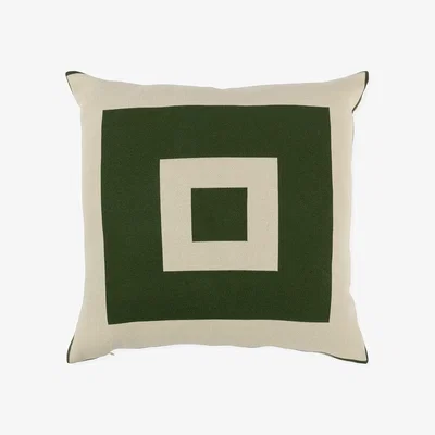 Heal's Ambar Exclusive Bold Frame Square Cushion Forest Green