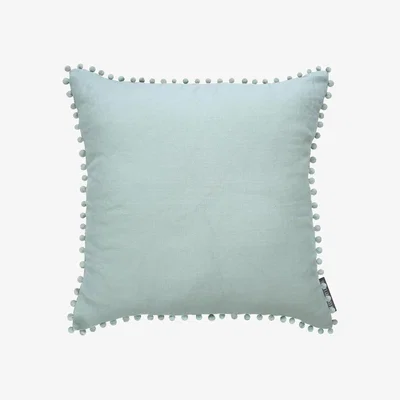 Homebase Country Living Linen Pom Poms Cushion