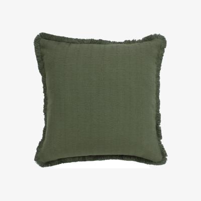 Homebase Woven Stonewashed Cushion - Green