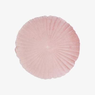 Homebase Round Velvet Cushion - Blush - 45cm