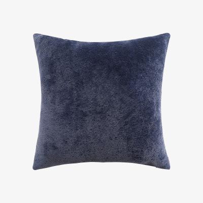 Homebase Large Chenille Cushion - 58x58cm - Navy