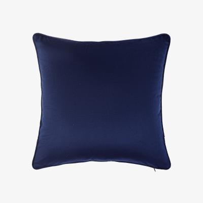 Homebase Plain Velvet Cushion - Navy - 43x43cm