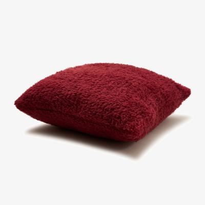 Homebase Snuggle Cushion - Claret - 43x43cm
