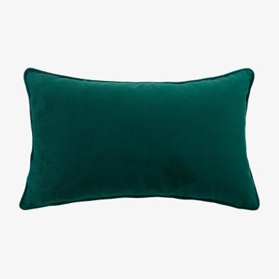 Homebase Velvet Bolster Cushion - Emerald - 30x50cm