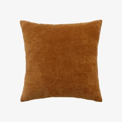 Homebase Large Chenille Cushion - 58x58cm - Ochre