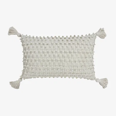 Homebase Woven Bobble Tassel Cushion