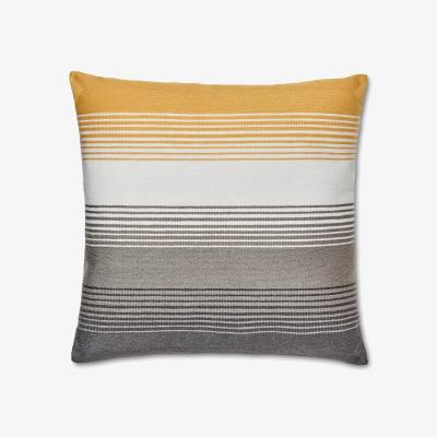 Homebase Striped Cushion - Ochre & Grey