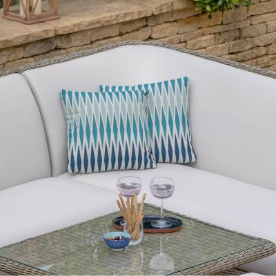 IO Living Bramblecrest Harlequin Blue Square Scatter Cushion