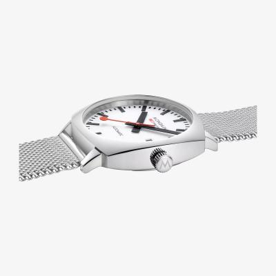 John Lewis Mondaine Men's Cushion Automatic MSL3961BLBV Bracelet Strap Watch, Silver