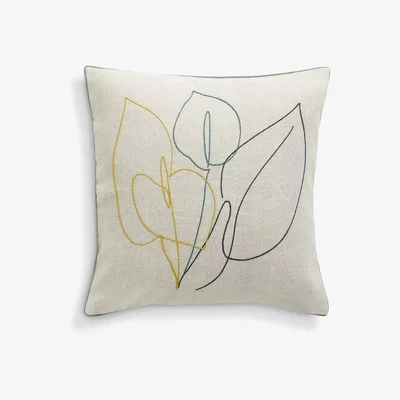 John Lewis John Lewis ANYDAY Peace Lily Linen Blend Cushion, Greige