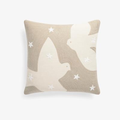 John Lewis John Lewis Peace Bird Cushion, Greige