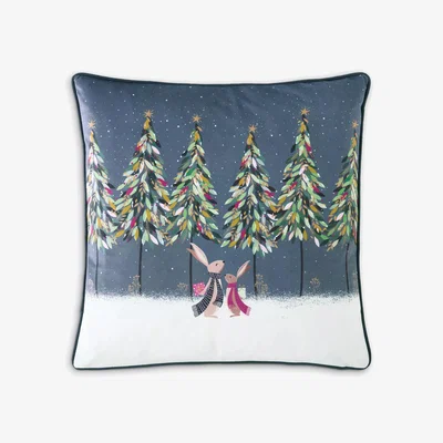 John Lewis Sara Miller Woodland Tales Rabbits Cushion, Multi