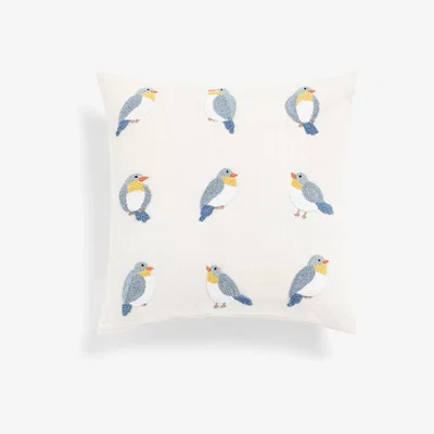 John Lewis John Lewis & Partners French Knot Bird Cushion, White / Multi