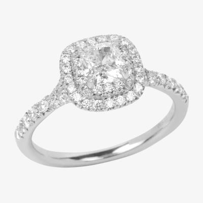 John Lewis Pre-loved Tiffany & Co. 0.45ct Cushion Cut Diamond Platinum Soleste Ring, Size I