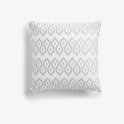 John Lewis John Lewis & Partners Embroidered Ikat Cushion, Grey