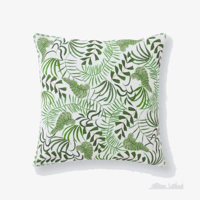 John Lewis John Lewis Floral Indoor/Outdoor Cushion, Pistachio