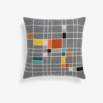 John Lewis John Lewis & Partners Isak Grid Square Cushion, Multi