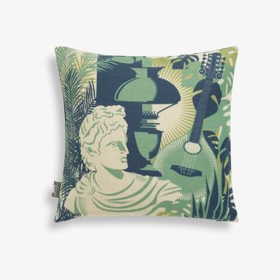 John Lewis Mini Moderns Art Room Cushion, Coach Emerald
