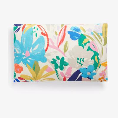 John Lewis John Lewis Abstract Bloom Rectangular Cushion, Blue/Multi