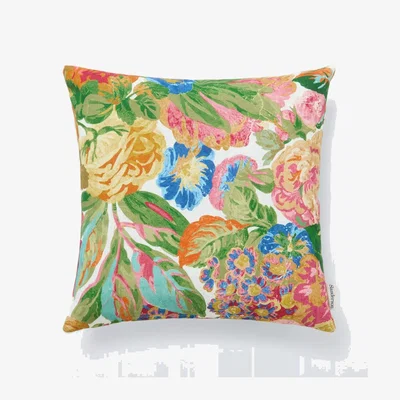 John Lewis Sanderson Rose & Peony, Indoor/Outdoor Cushion, Multi