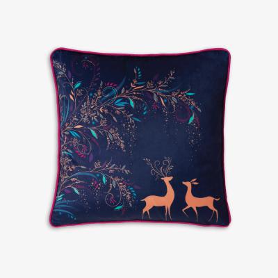 John Lewis Sara Miller Magical Deer Cushion, Navy