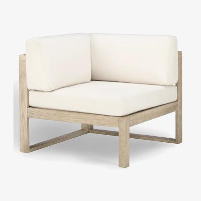 John Lewis John Lewis St Ives Garden Corner Chair Section with Cushions, FSC-Certified (Eucalyptus Wood), Natural