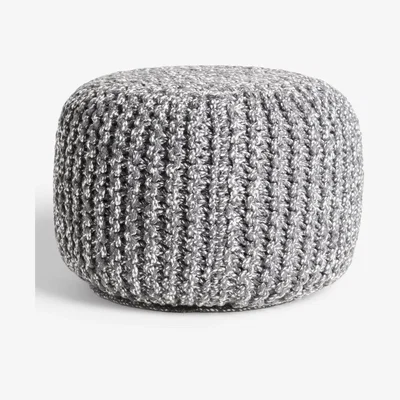 John Lewis John Lewis Outdoor Knit Pouffe, Grey