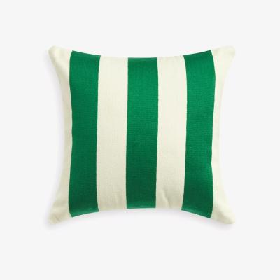 John Lewis John Lewis Block Stripe Square Cushion, Jadeite