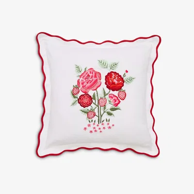 John Lewis Cath Kidston Strawberry Garden Cushion, Red / Multi