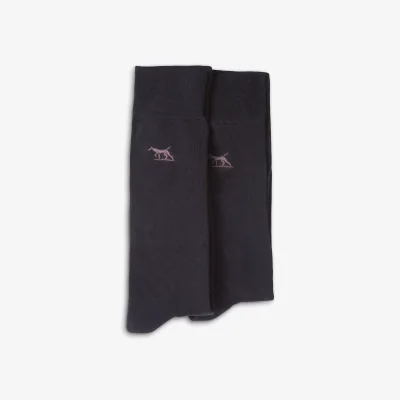 John Lewis Rodd & Gunn Mallard Cushion Sole Crew Socks, Pack of 2, Onyx