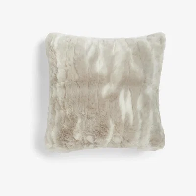 John Lewis John Lewis & Partners Marbled Faux Fur Cushion, Natural