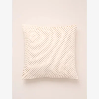 John Lewis Truly Pleated Square Cushion, Cream