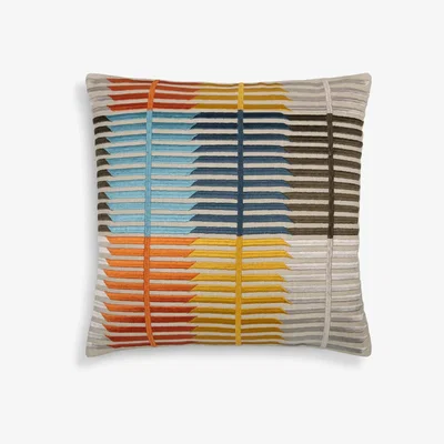 John Lewis John Lewis & Partners Bandara Stripe Cushion, Multi