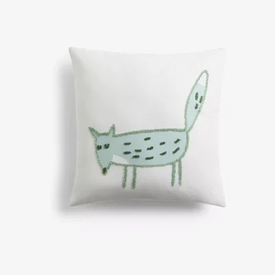 John Lewis little home at John Lewis Woodland Fox Cushion, White