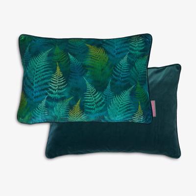 John Lewis Clarissa Hulse Woodland Fern Cushion, Blue