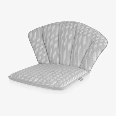 John Lewis John Lewis & Partners Henley by KETTLER Round Back Chair Cushion, Set of 2, French Grey