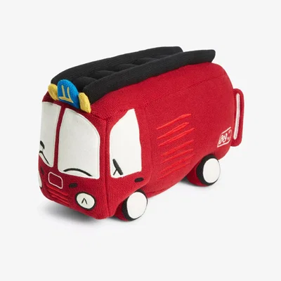 John Lewis Harlequin Kid's Fire Engine Cushion, Red