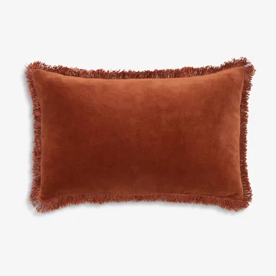 John Lewis Truly Fringed Velvet Lombard Cushion