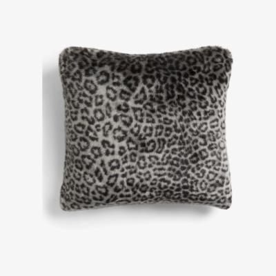 John Lewis John Lewis & Partners Faux Fur Cushion, Arctic Ocelot
