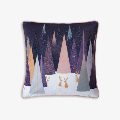 John Lewis Sara Miller Snow Hare Cushion, Midnight