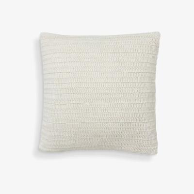 John Lewis west elm Chunky Crochet Knit Cushion, Alabaster