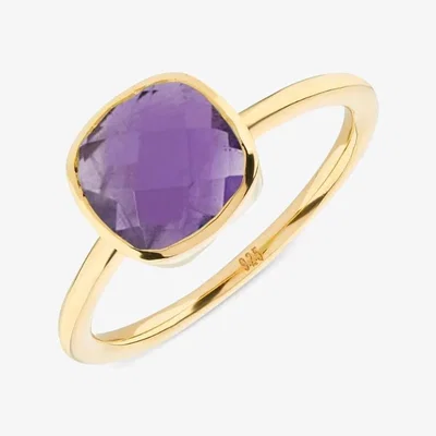 John Lewis Auree Mondello Cushion Amethyst Cocktail Ring, Gold
