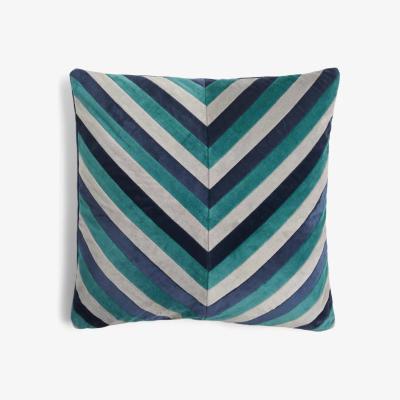 John Lewis John Lewis Patchwork Chevron Cushion, Blue