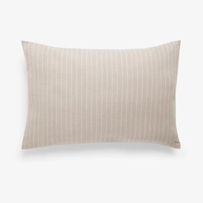 John Lewis John Lewis Matka Silk Stripe Rectangular Cushion, Natural