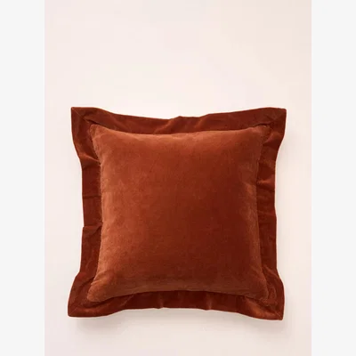 John Lewis Truly Frill Edge Cotton Velvet Square Cushion