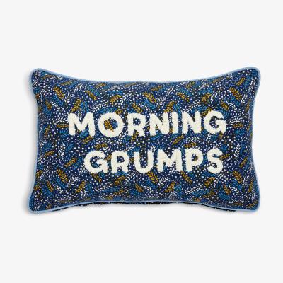 John Lewis Scion Morning Grumps Cushion, Blue