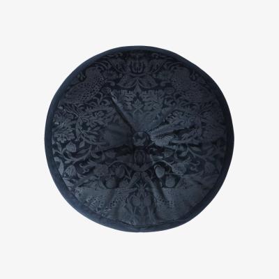 John Lewis William Morris At Home Strawberry Thief Small Square Embossed Velvet Cushion, Blue